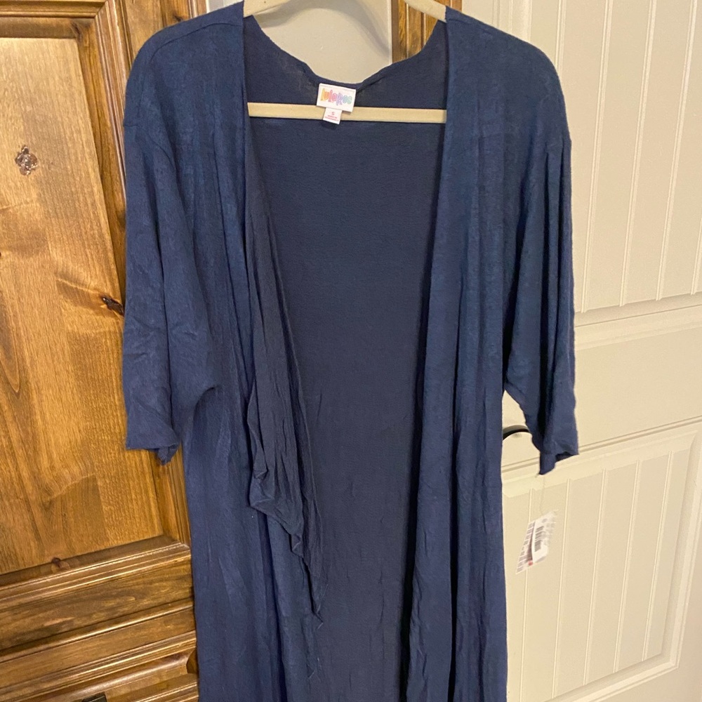 Lularoe Shirley cardigan - softest material ever! Navy, size small